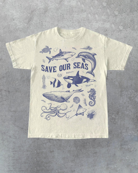 Vintage 90s Tattoo Sea Animal  Tee