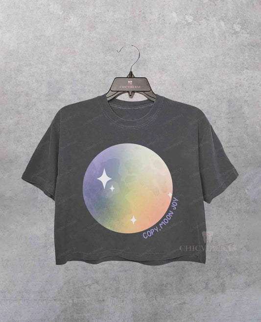 Moon Joy Space Artemis II Crop Shirt