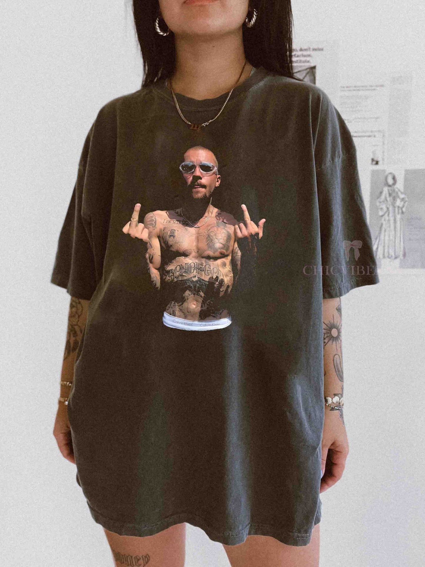 Bieber Middle Finger Tee