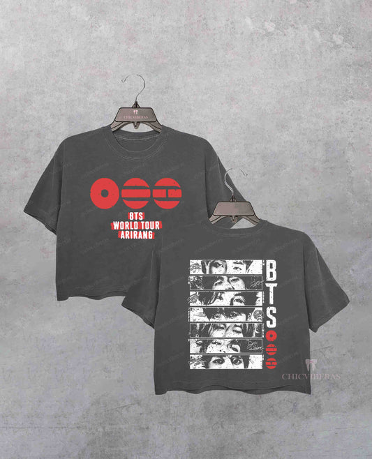 BTS World Tour Arirang K-Pop Crop Shirt