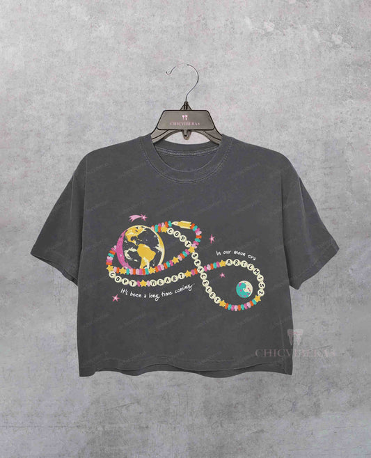 Vintage Artemis II Moon Mission Copy Moon Joy Quote Crop Shirt