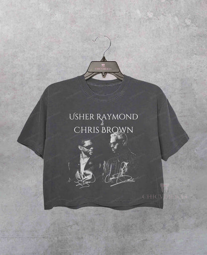 Usher Raymond & Chris Brown Crop Shirt