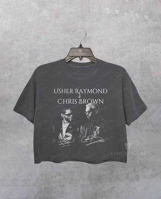 Usher Raymond & Chris Brown Crop Shirt
