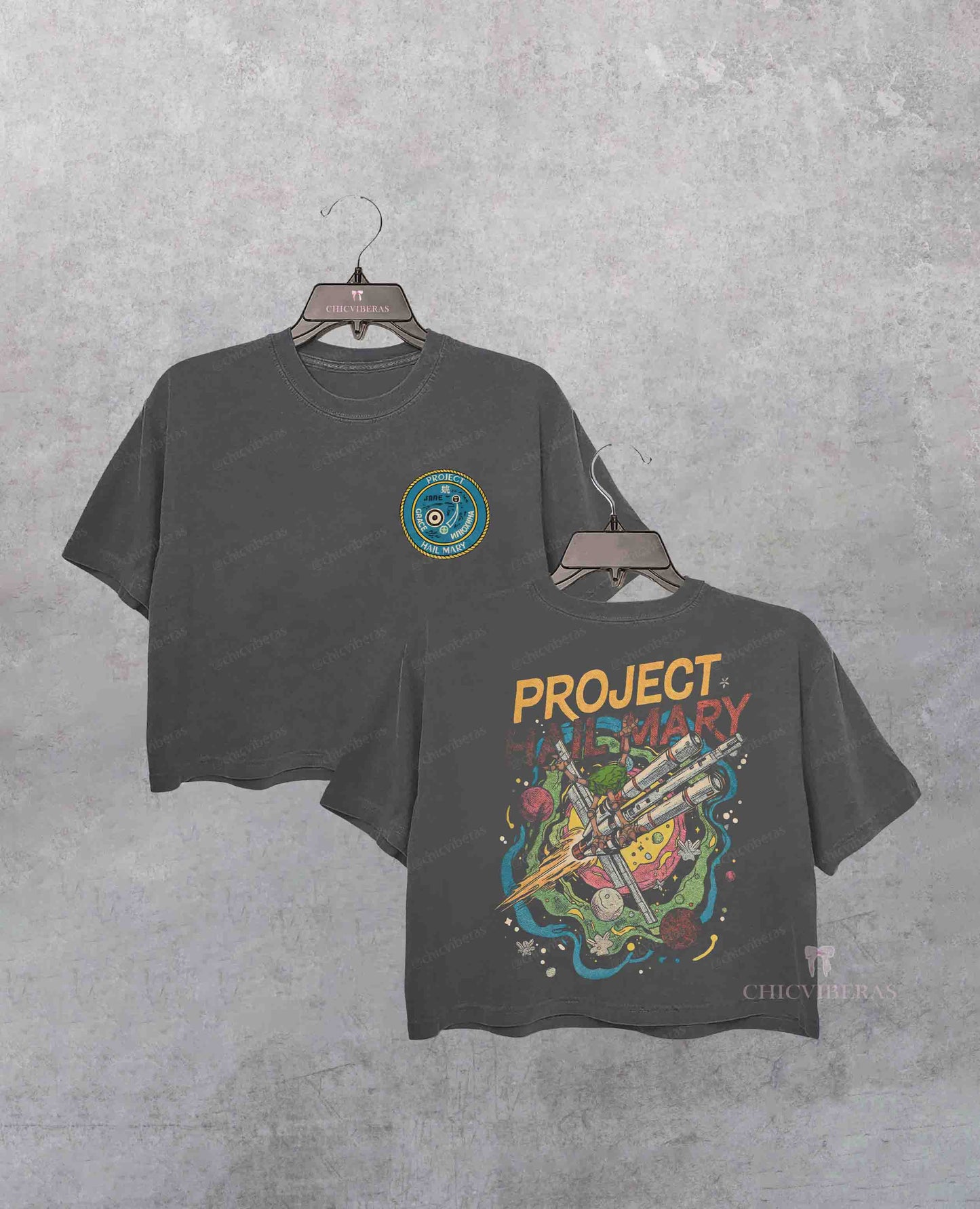 Project Hail Mary Book Two Sided Crop Shirt