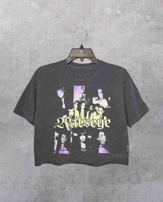 Vintage Katseye 90s Kpop Crop Shirt