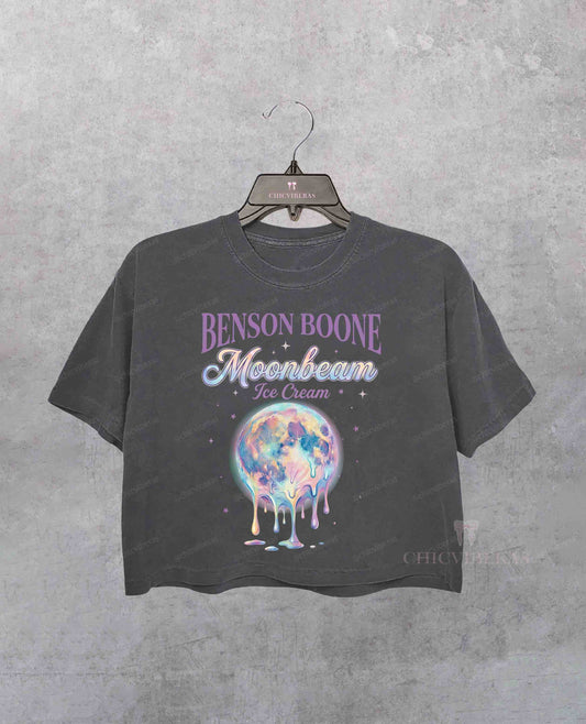 Benson Moonbeam Ice Cream Retro Galaxy Crop Shirt