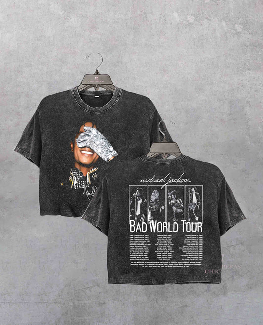 Michael Jackson Bad World Tour 1987 Crop Shirt