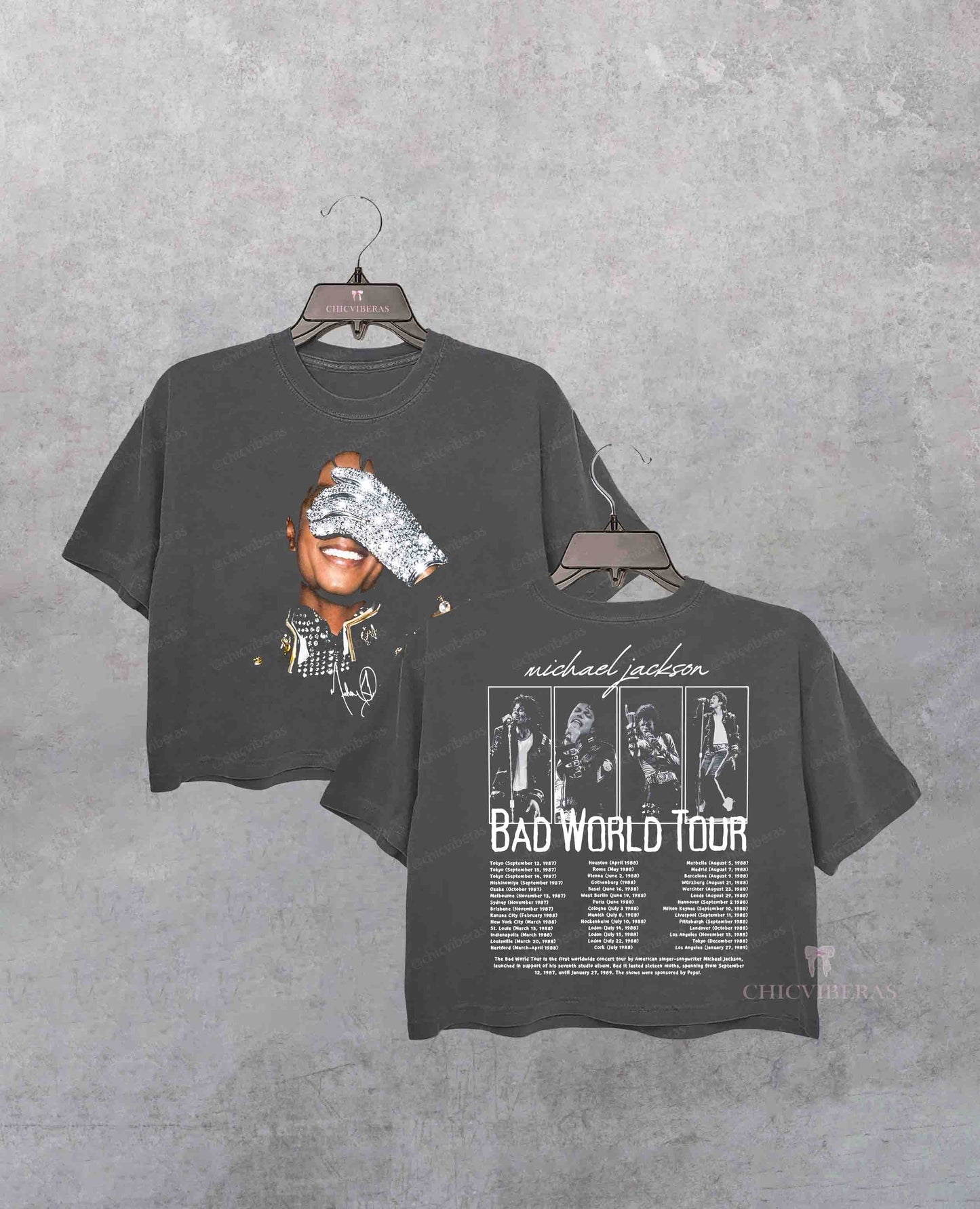 Michael Jackson Bad World Tour 1987 Crop Shirt