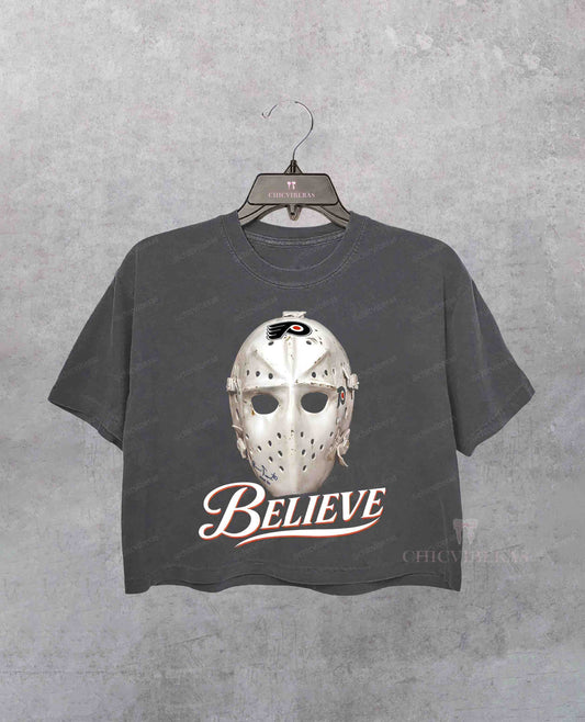 3.8% Believe Hockey Crop Shirt