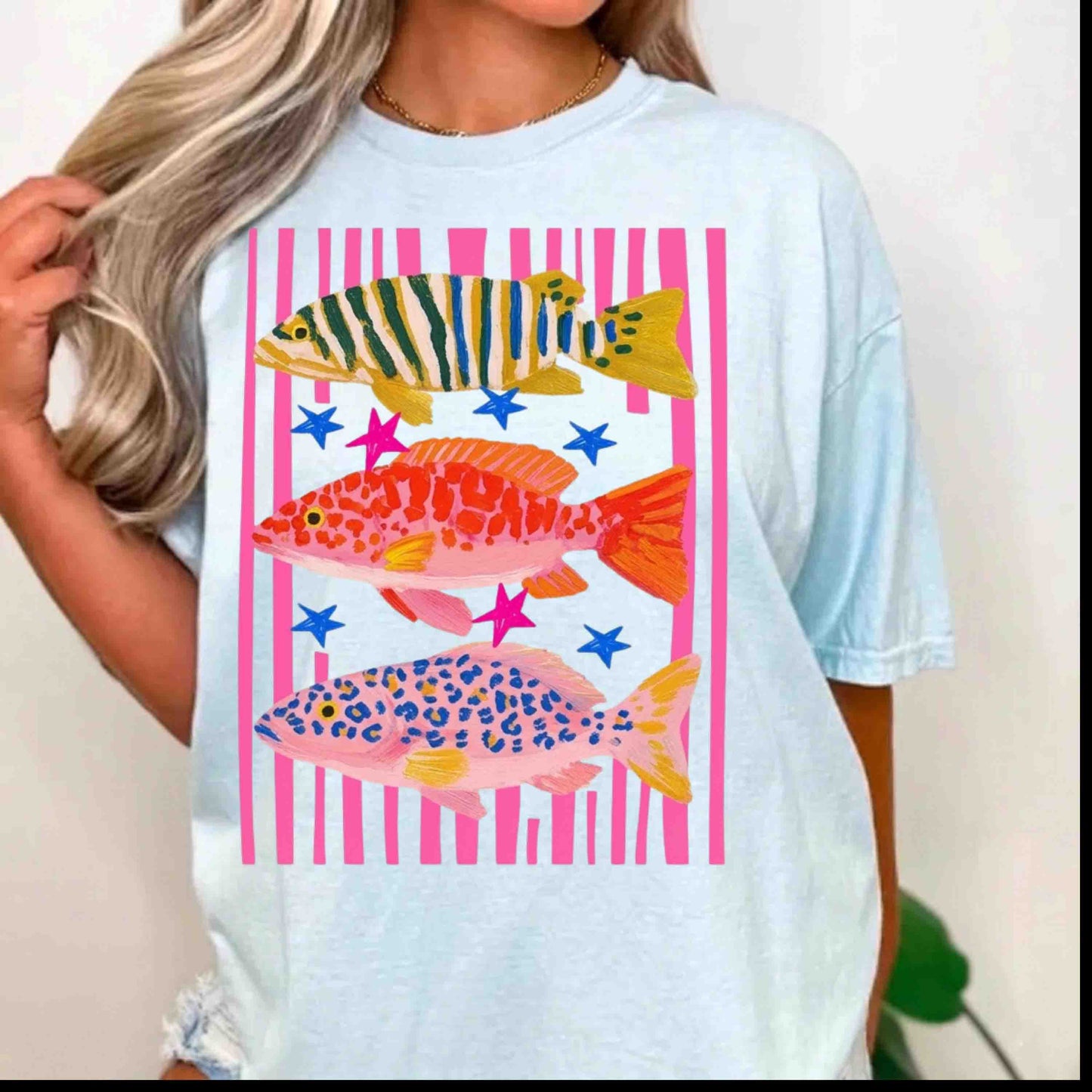 Maximalist Tropical Fish Trio Tee