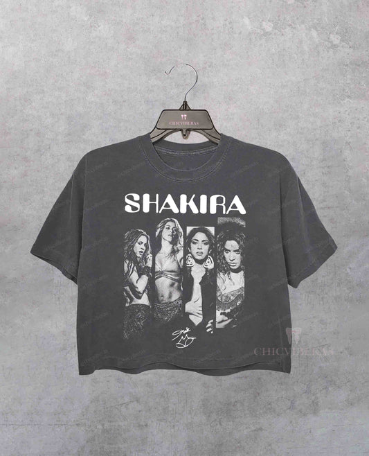 Shakira Concert Tour Music Crop Shirt