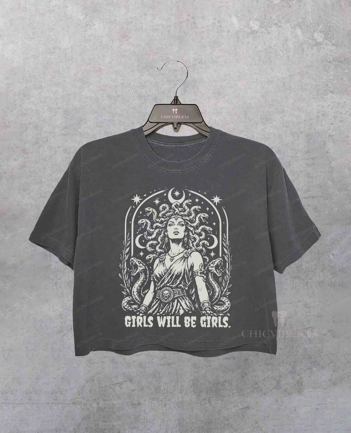 Feminist Medusa Girls Will Be Girls Crop Shirt