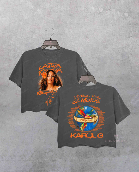 Karol G Tropicoqueta Tour Crop Shirt