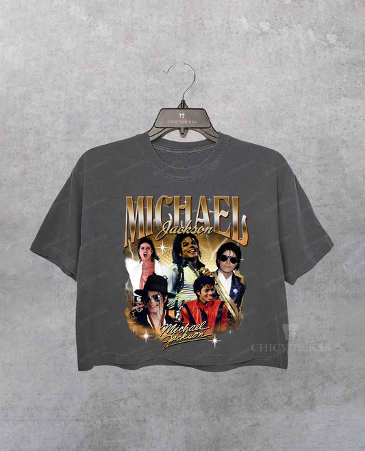 Michael Jackson Vintage 90s Styles Crop Shirt