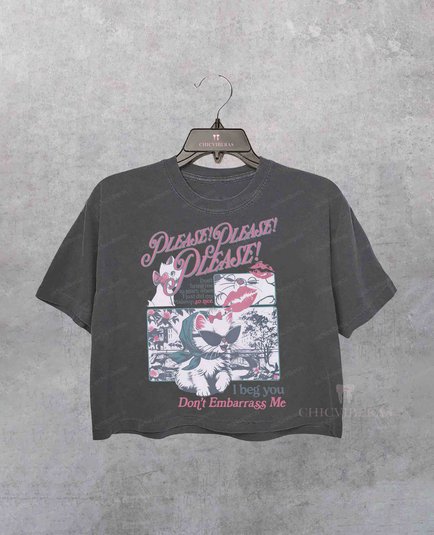 Retro Marie Aristocats Please Please Please Sabrina Palmer Crop Shirt