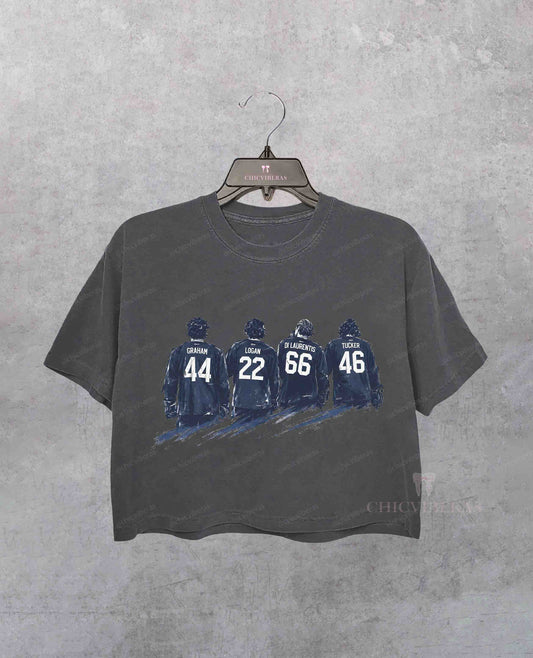 Briar University Hockey Off-Campus Book Fan Crop Shirt