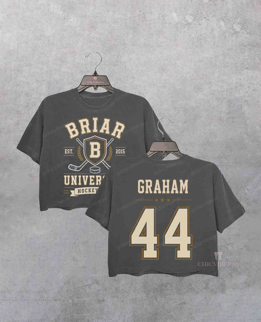 Briar University Graham 44 Hockey Romance Crop Shirt