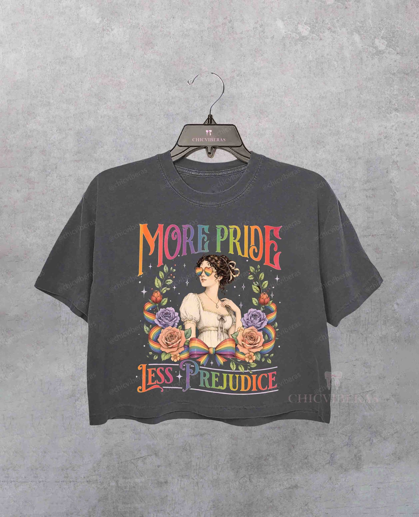 More Pride Less Prejudice Literary Crop Shirt