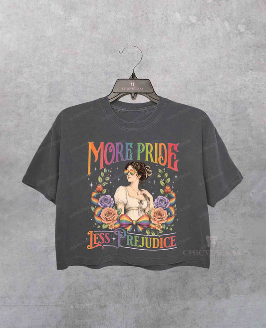 More Pride Less Prejudice Literary Crop Shirt