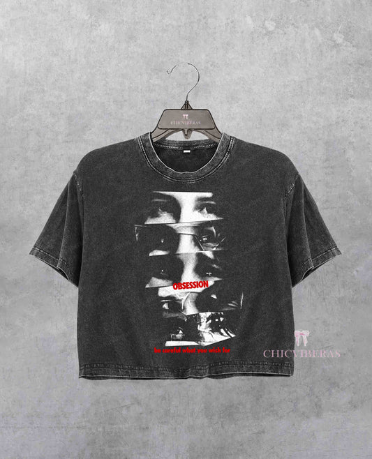 Obsession Horror Film Crop Shirt