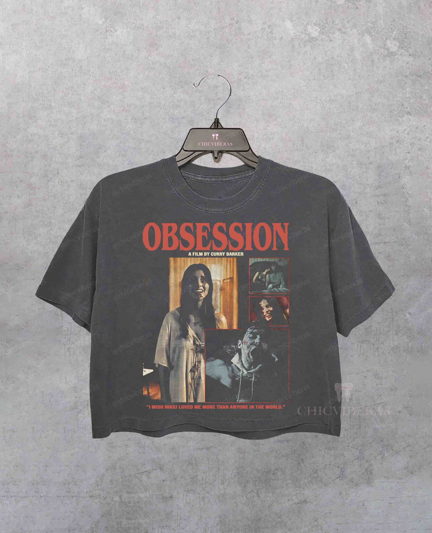 Obsession Movie Vintage Gothic Horror Crop Shirt