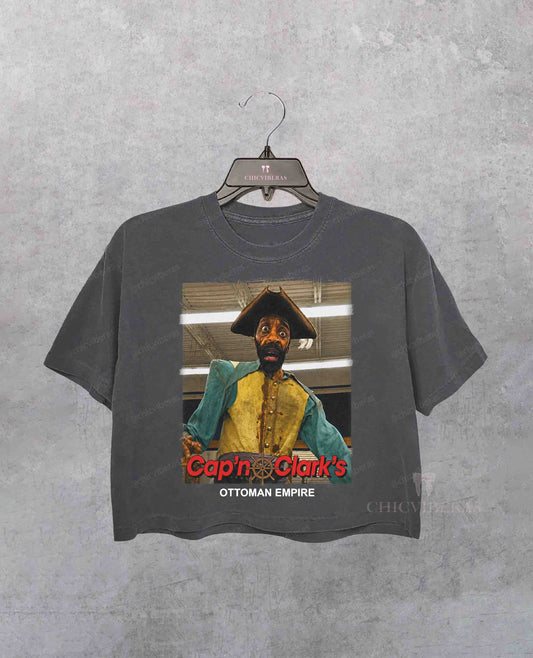 Limited Cap'n Clark's Ottoman Empire Backrooms Movie Crop Shirt