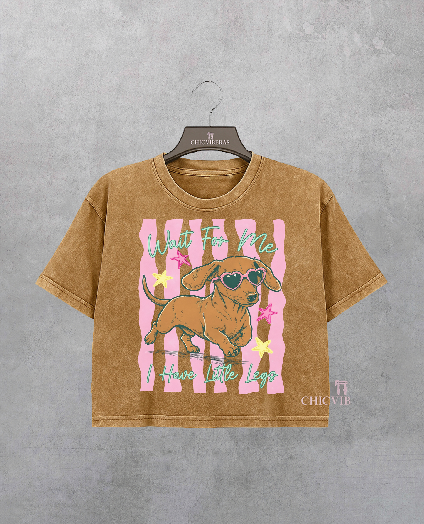 Wait For Me I Have Little Legs Wiener Dog Crop Shirt