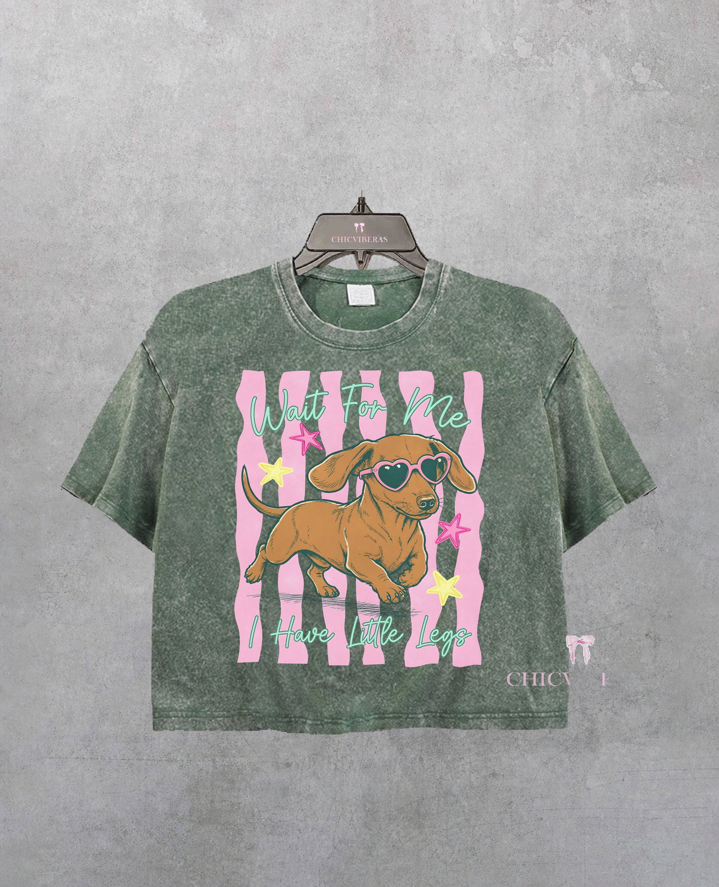 Wait For Me I Have Little Legs Wiener Dog Crop Shirt