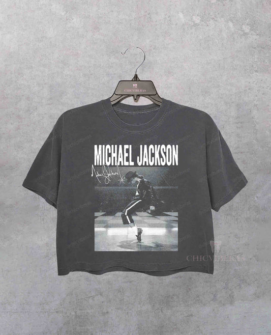 Iconic Dance Michael Jackson Bad World Tour 1987 Crop Shirt