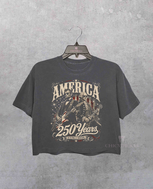 250 Years America Anniversary Funny Crop Shirt
