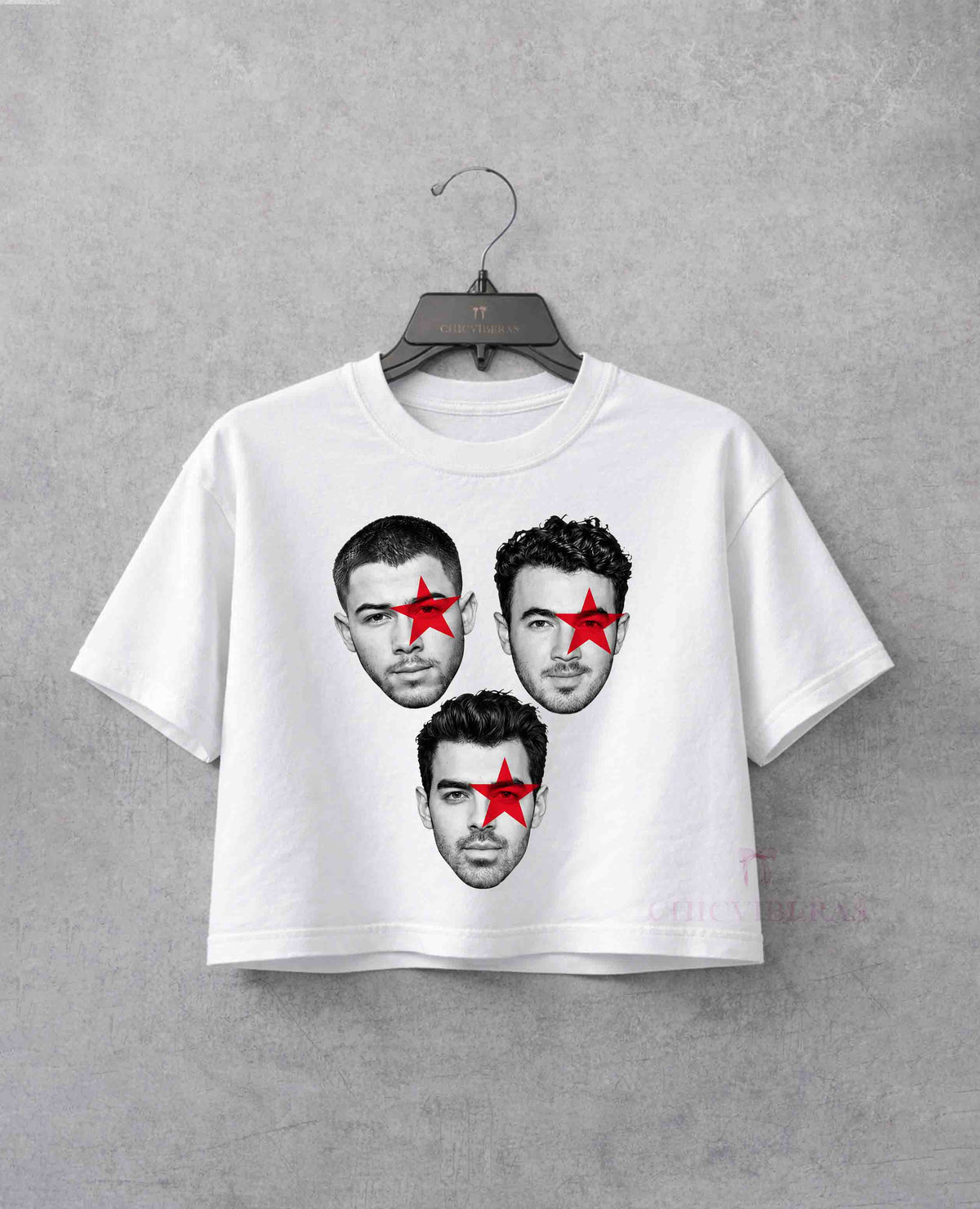Jonas Brothers Red Star Crop Shirt