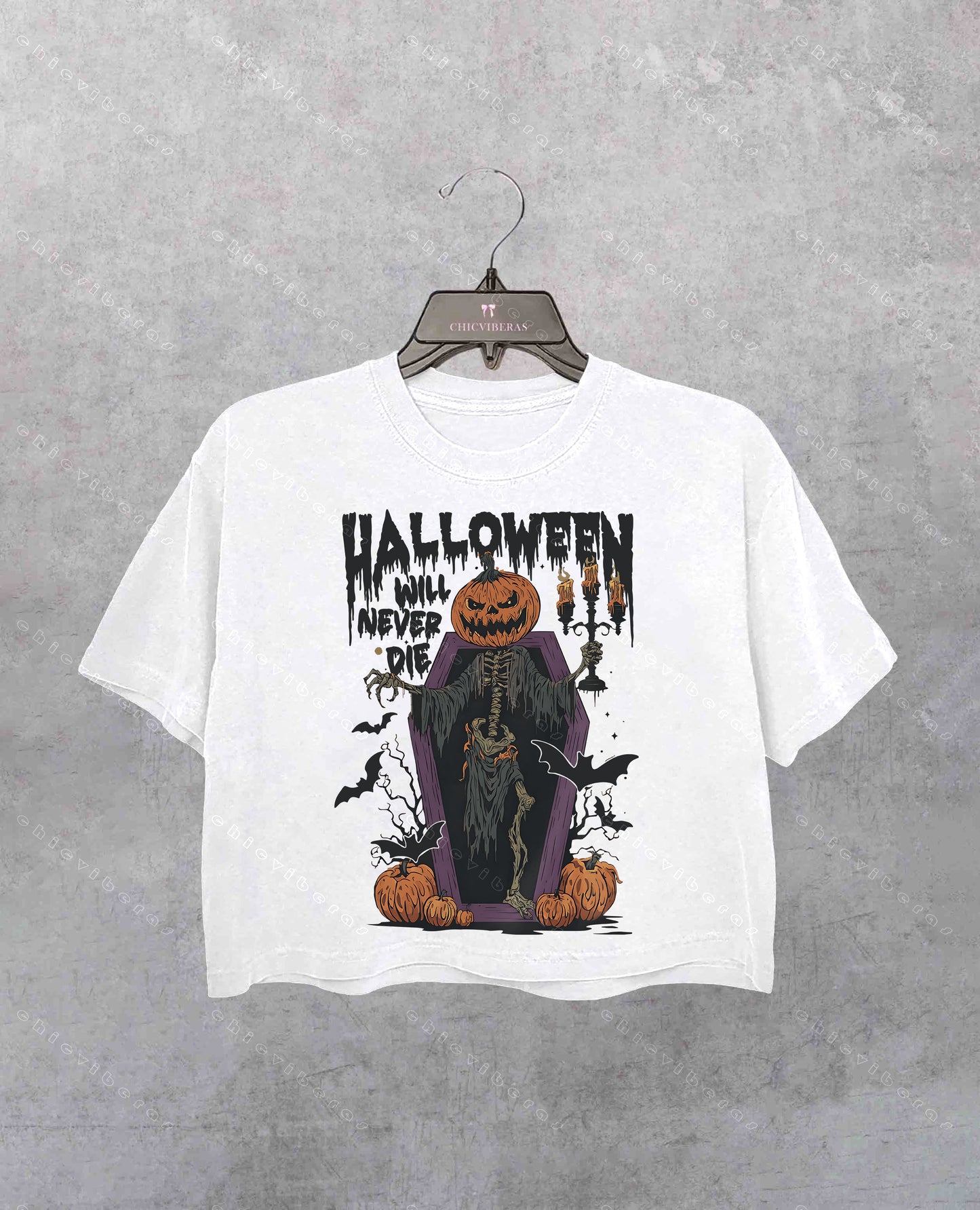 Halloween Will Never Die Crop Shirt