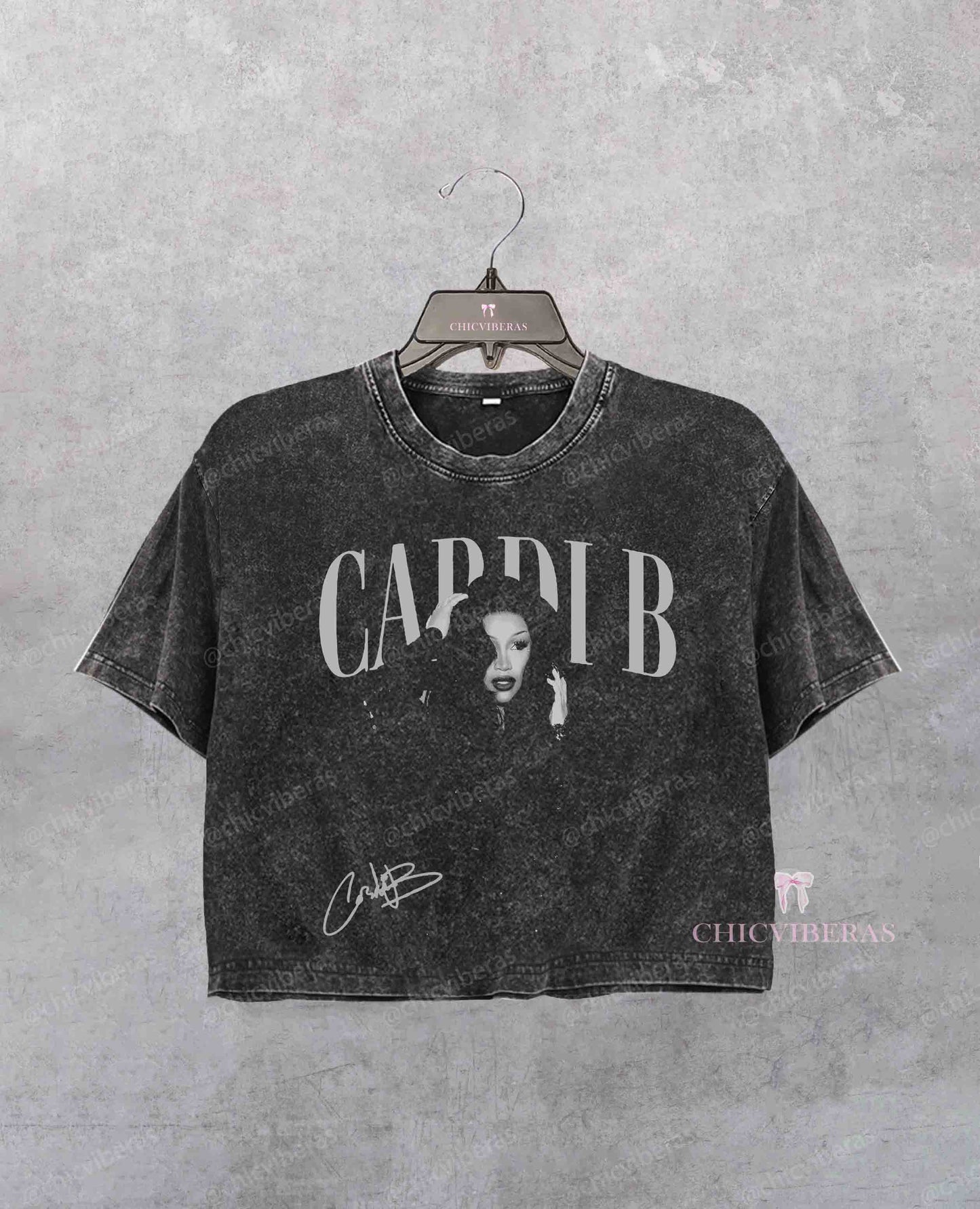 90s Hip Hop Cardi B Drama Tour Crop Shirt