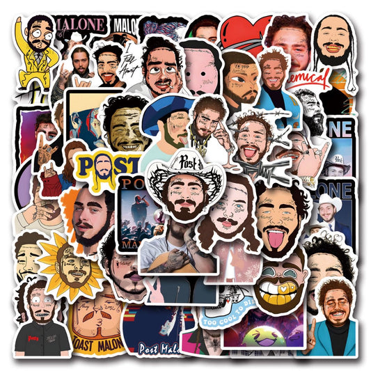 50 Pcs Post Malone Graffiti Stickers
