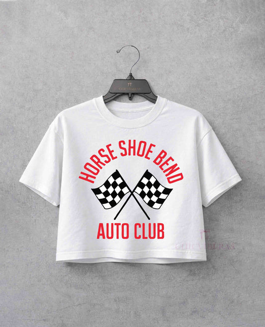 Project Hail Mary Horse Shoe Bend Auto Club Crop Shirt