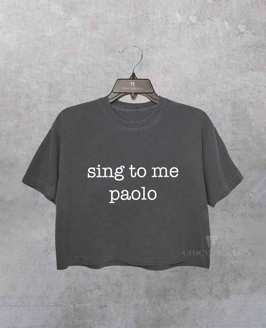 Sing to me paolo lizzie mcguire Crop Shirt