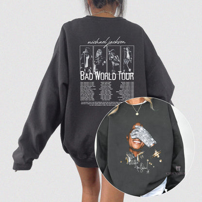 Michael Jackson Bad World Tour 1987 Crewneck