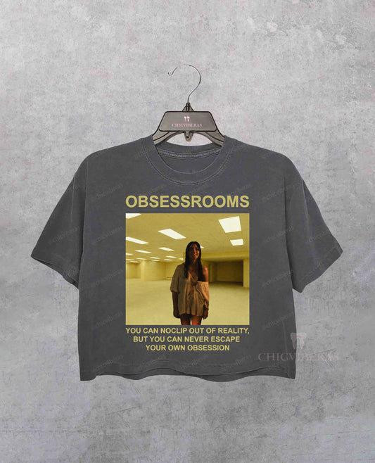 Obsessrooms Horror Movie Crop Shirt