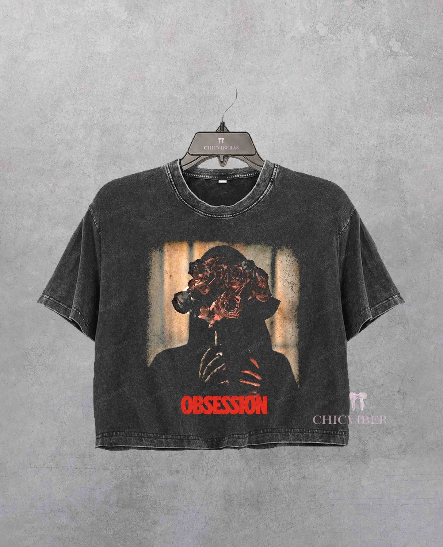 Halloween Obsession Gothic Horror Crop Shirt