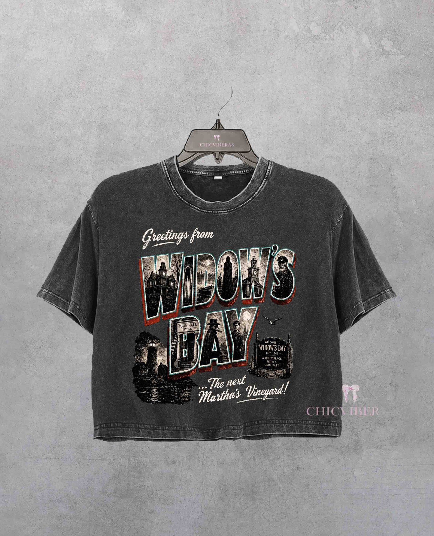 Greetings From Widow’s Bay Horror Movie Crop Shirt