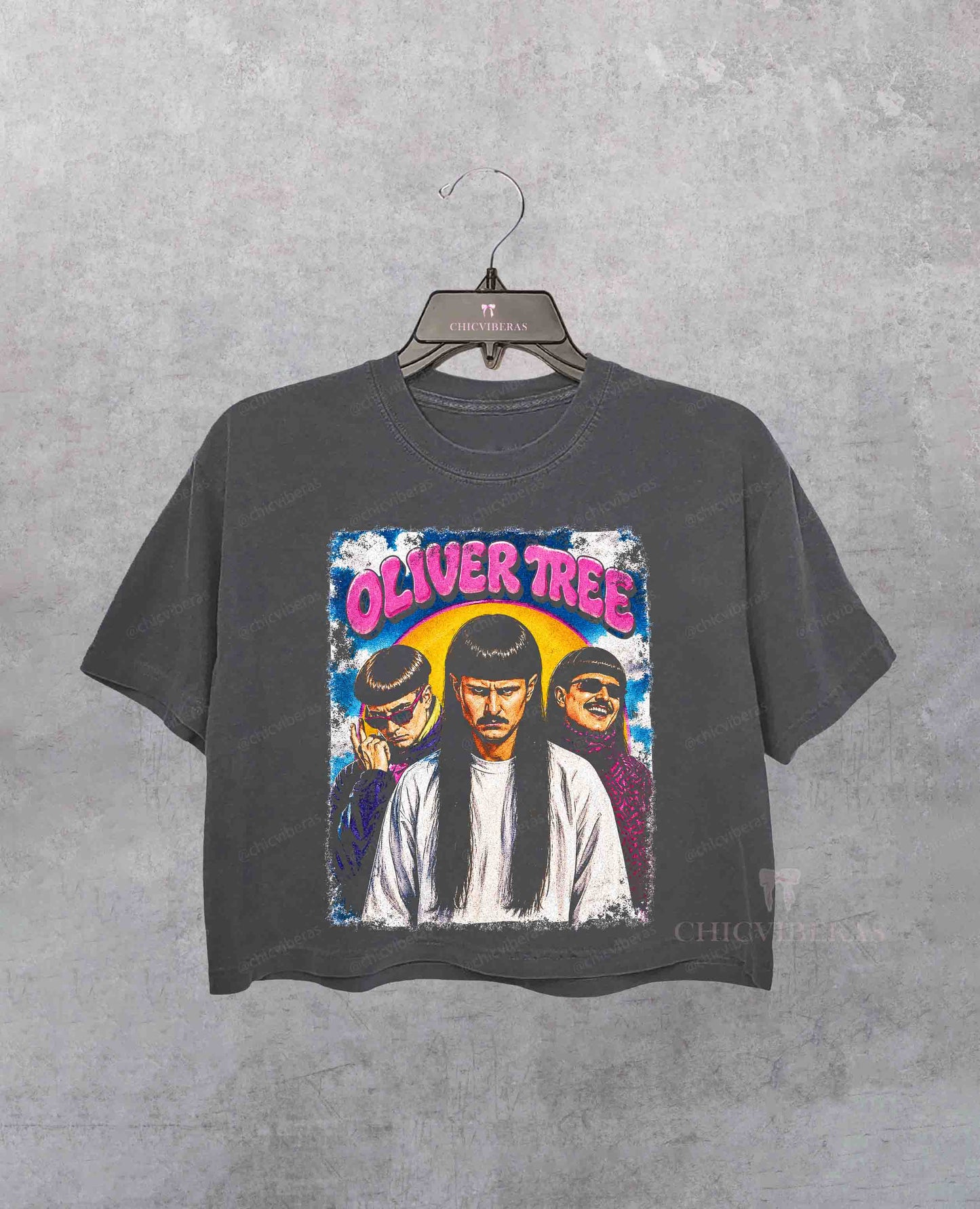 Oliver Tree Vintage Inspired Music Crop Shirt