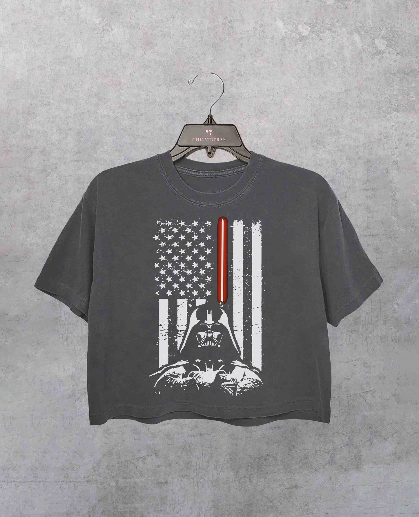 Star Wars Flag Darth Vader Crop Shirt
