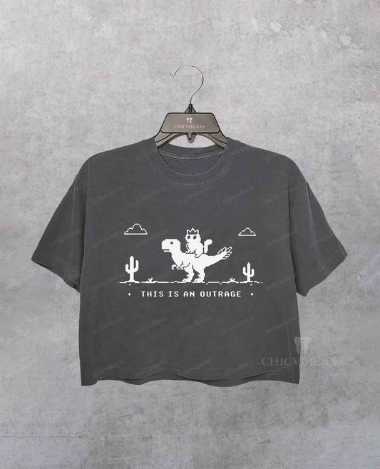 Dungeon Crawler Carl This Is An Outrage Crop Shirt