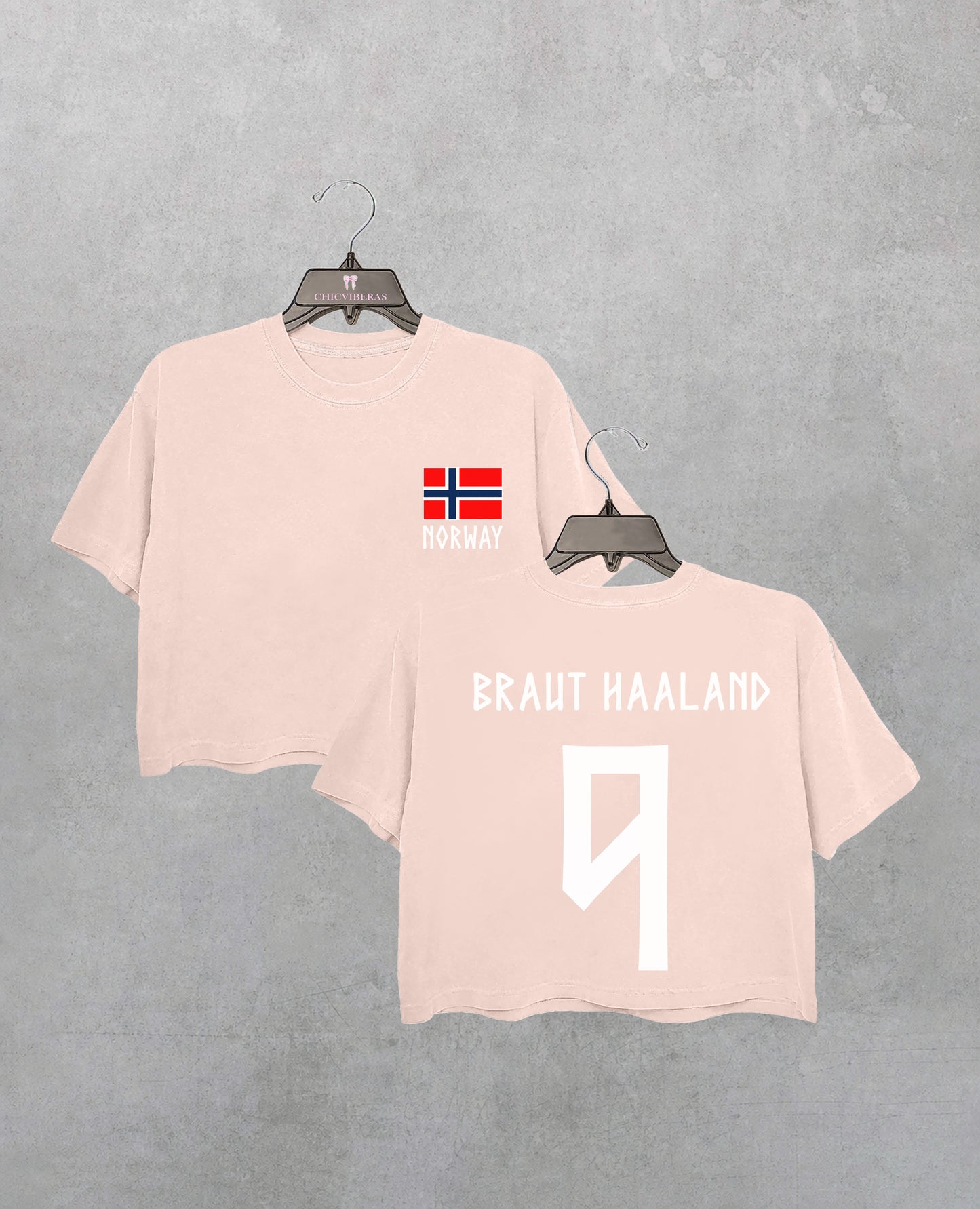 Retro Haaland 9 Norway Soccer Crop Shirt