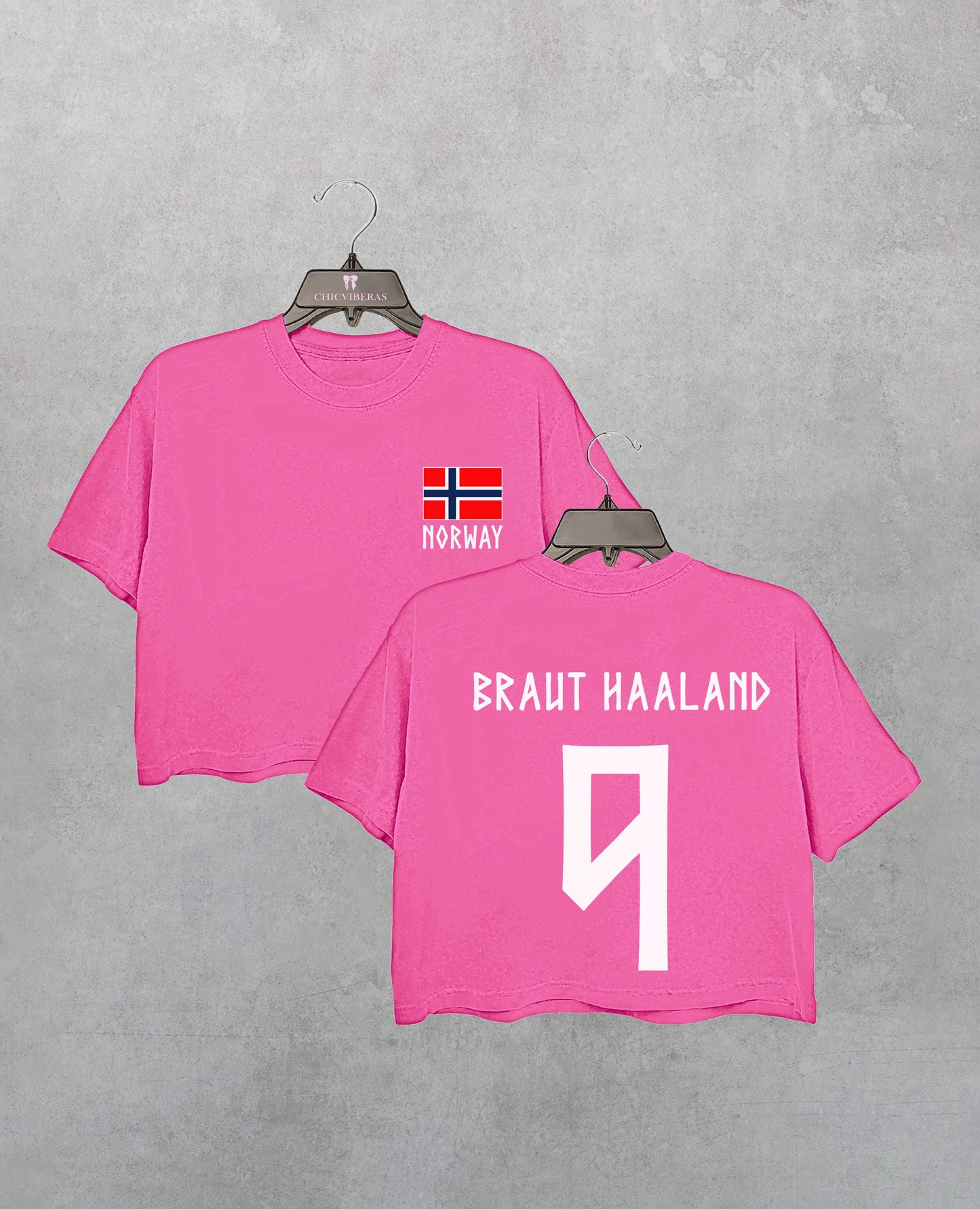 Retro Haaland 9 Norway Soccer Crop Shirt