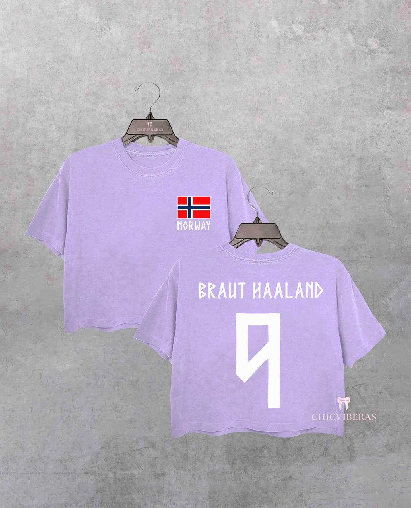 Retro Haaland 9 Norway Soccer Crop Shirt