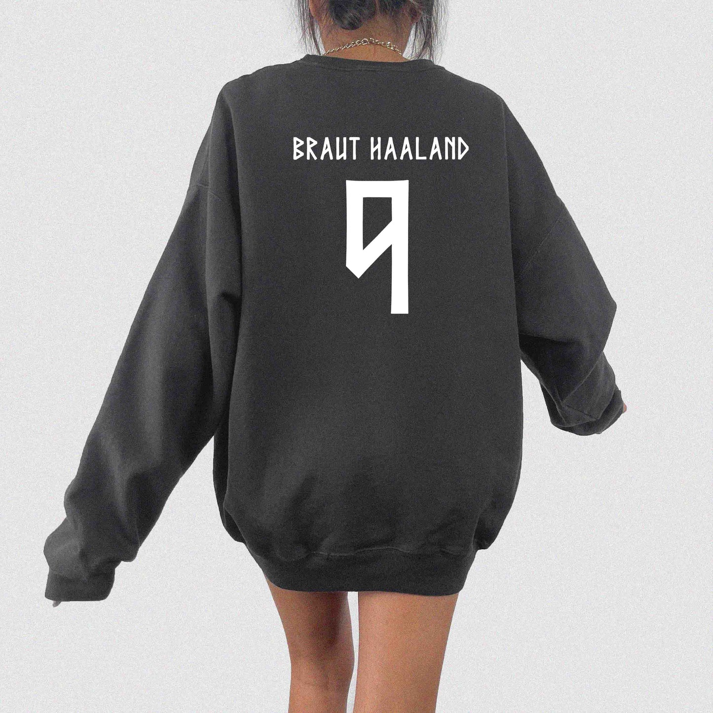 Retro Haaland 9 Norway Soccer Crewneck
