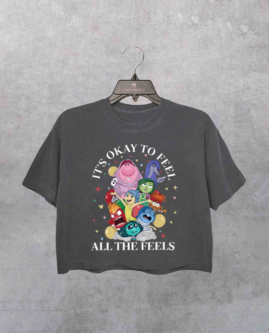 It's Okay To Feel All The Feels Crop Shirt