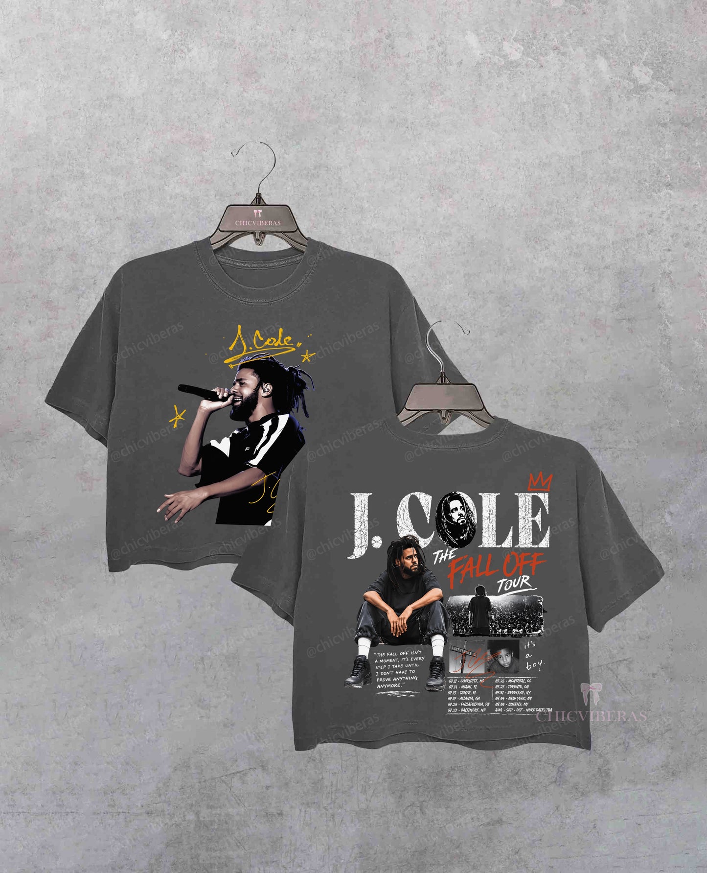 J Cole The Fall Off Tour 2026 Crop Shirt