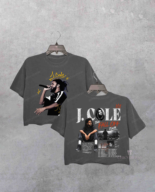 J Cole The Fall Off Tour 2026 Crop Shirt